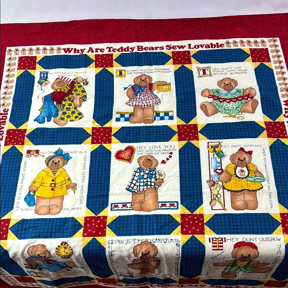 Teddy Bear Lap Quilt Fabric Daisy Kingdom